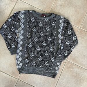 Classic Black and Gray Men's Sweater